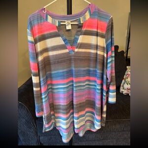 INC International Concepts Multicolor Striped Tunic